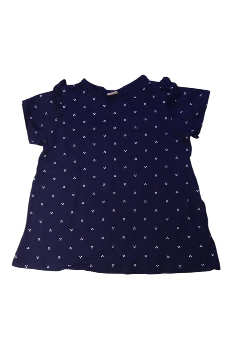 A Navy Short Sleeve Tops from Petit Main in size 7Y for girl. (Front View)