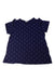 A Navy Short Sleeve Tops from Petit Main in size 7Y for girl. (Front View)