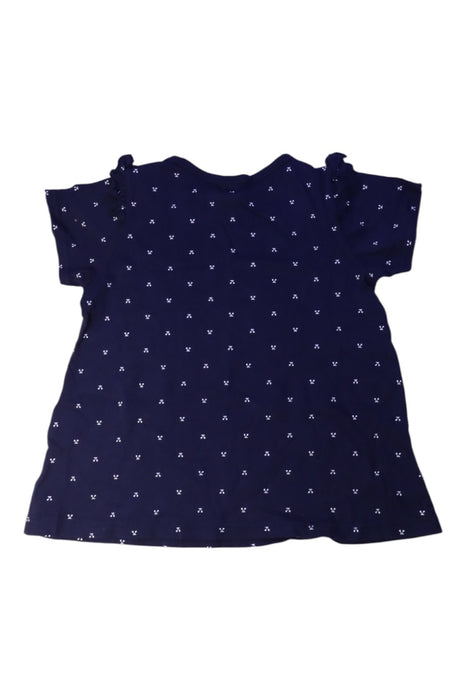 A Navy Short Sleeve Tops from Petit Main in size 7Y for girl. (Back View)