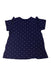 A Navy Short Sleeve Tops from Petit Main in size 7Y for girl. (Back View)