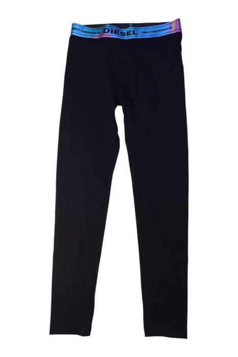 A Black Leggings from Diesel in size 8Y for girl. (Front View)