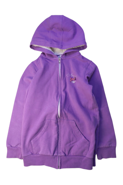 A Purple Zippered Sweatshirts from Armani in size 8Y for girl. (Front View)