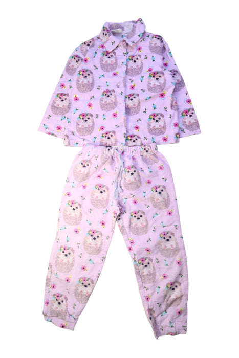 A Pink Pyjama Sets from Peter Alexander in size 4T for girl. (Front View)