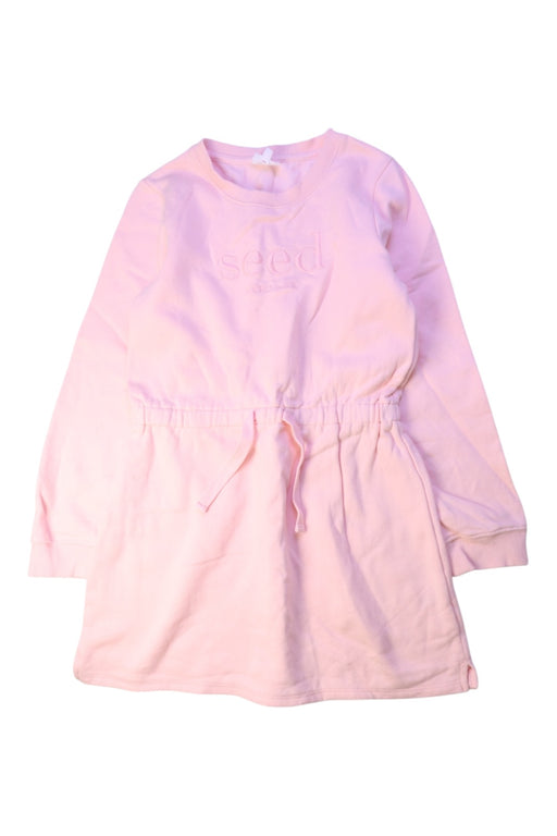 A Pink Long Sleeve Dresses from Seed in size 9Y for girl. (Front View)
