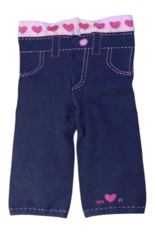 A Navy Leggings from Miki House in size 2T for girl. (Front View)