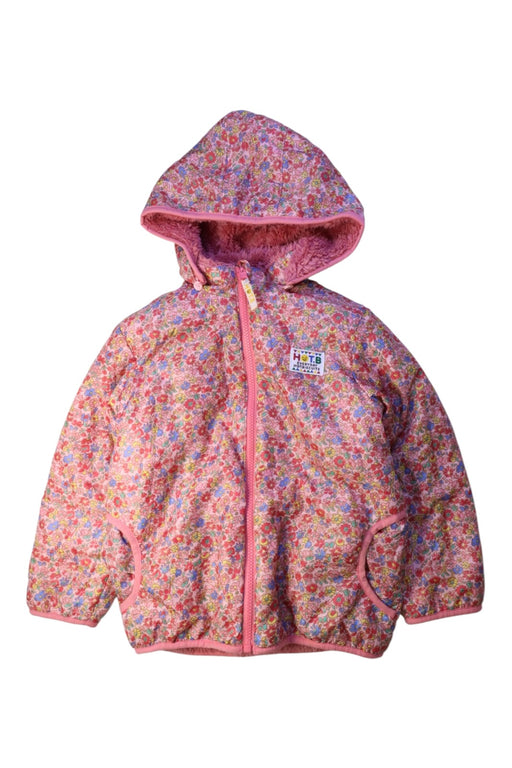 A Multicolour Puffer/Quilted Jackets from Miki House in size 5T for girl. (Front View)