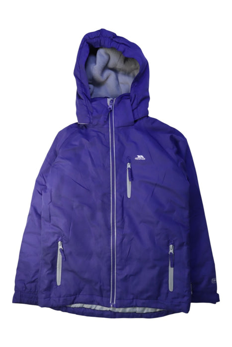 A Purple Puffer/Quilted Jackets from Trespass in size 7Y for neutral. (Front View)