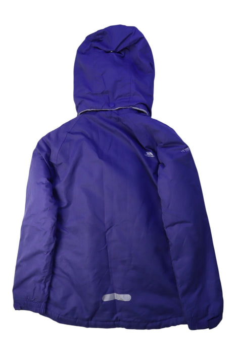 A Purple Puffer/Quilted Jackets from Trespass in size 7Y for neutral. (Back View)