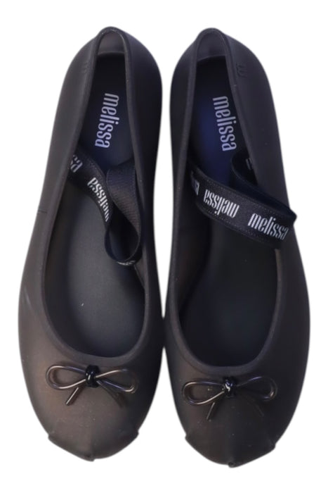 A Black Flats from Melissa in size 10Y for girl. (Back View)
