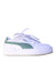 A White Sneakers from Puma in size 11Y for girl. (Front View)
