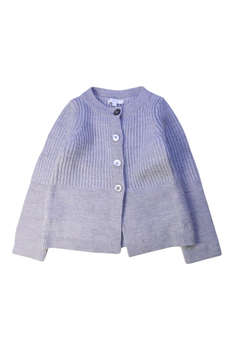 A Grey Cardigans from Jacadi in size 6T for girl. (Front View)