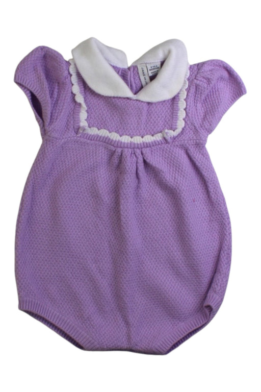 A Purple Short Sleeve Rompers from Janie & Jack in size 3-6M for girl. (Front View)
