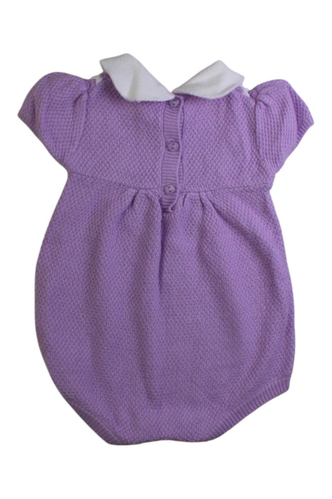 A Purple Short Sleeve Rompers from Janie & Jack in size 3-6M for girl. (Back View)