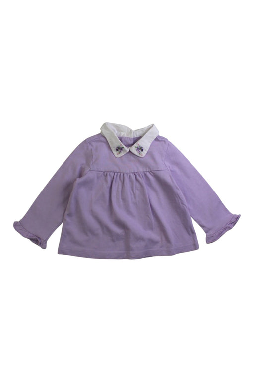 A Purple Long Sleeve Tops from Janie & Jack in size 3-6M for girl. (Front View)
