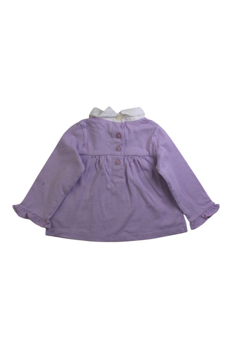 A Purple Long Sleeve Tops from Janie & Jack in size 3-6M for girl. (Back View)