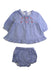A Blue Shorts Sets from Janie & Jack in size 6-12M for girl. (Front View)