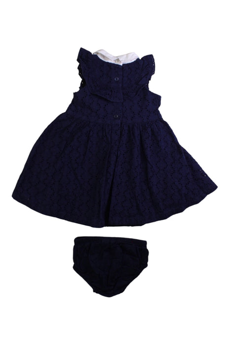 A Navy Dress Sets from Janie & Jack in size 3-6M for girl. (Back View)