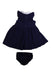A Navy Dress Sets from Janie & Jack in size 3-6M for girl. (Back View)