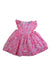A Pink Sleeveless Dresses from Jacadi in size 0-3M for girl. (Front View)