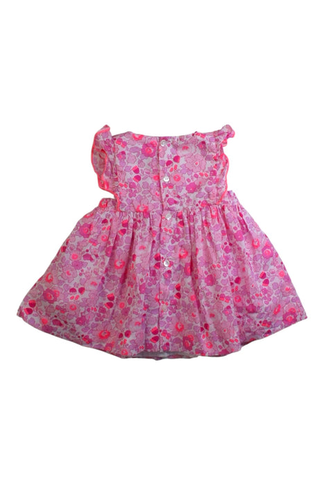A Pink Sleeveless Dresses from Jacadi in size 0-3M for girl. (Back View)
