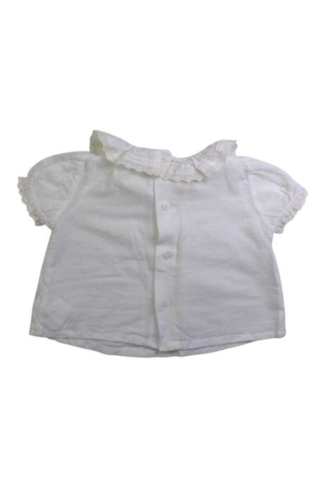 A White Short Sleeve Tops from Martin Aranda in size 0-3M for girl. (Back View)