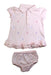 A Pink Short Sleeve Dresses from Ralph Lauren in size 0-3M for girl. (Front View)