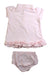 A Pink Short Sleeve Dresses from Ralph Lauren in size 0-3M for girl. (Back View)