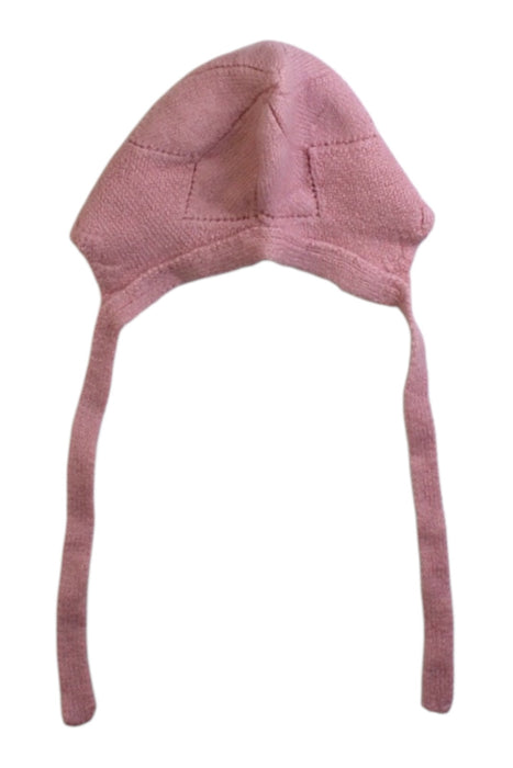 A Pink Winter Hats from La Coqueta in size 3-6M for girl. (Back View)