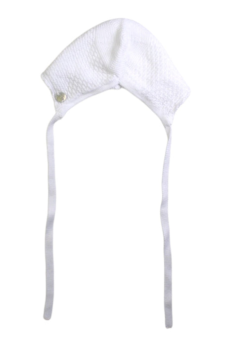 A White Winter Hats from Paz Rodriguez in size Newborn for girl. (Back View)