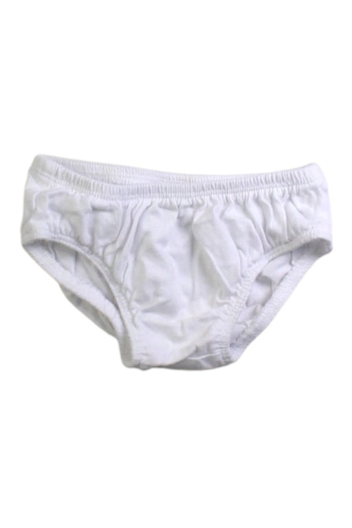 A White Bloomers from Janie & Jack in size 3-6M for neutral. (Front View)