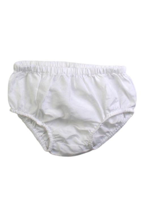 A White Bloomers from Janie & Jack in size 3-6M for neutral. (Front View)