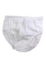A White Bloomers from Janie & Jack in size 12-18M for neutral. (Front View)