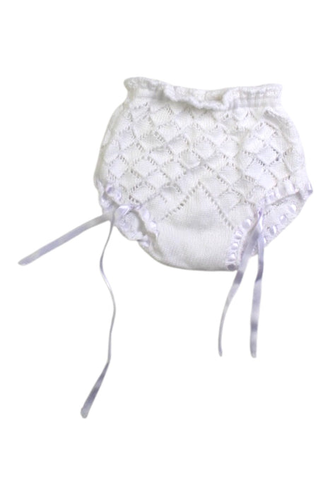 A White Bloomers from Juliana in size Newborn for girl. (Front View)
