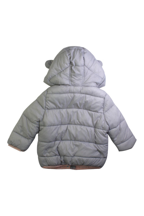 A Grey Puffer/Quilted Coats & Outerwear from Chicco in size 12-18M for girl. (Back View)