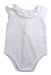 A White Sleeveless Bodysuits from Nanos in size 3-6M for girl. (Front View)