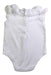 A White Sleeveless Bodysuits from Nanos in size 3-6M for girl. (Back View)