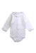 A White Long Sleeve Bodysuits from Babidu in size 0-3M for girl. (Front View)