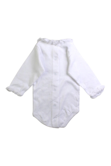 A White Long Sleeve Bodysuits from Babidu in size 0-3M for girl. (Back View)