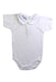 A White Short Sleeve Bodysuits from Babidu in size 0-3M for neutral. (Front View)