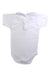 A White Short Sleeve Bodysuits from Babidu in size 0-3M for neutral. (Back View)