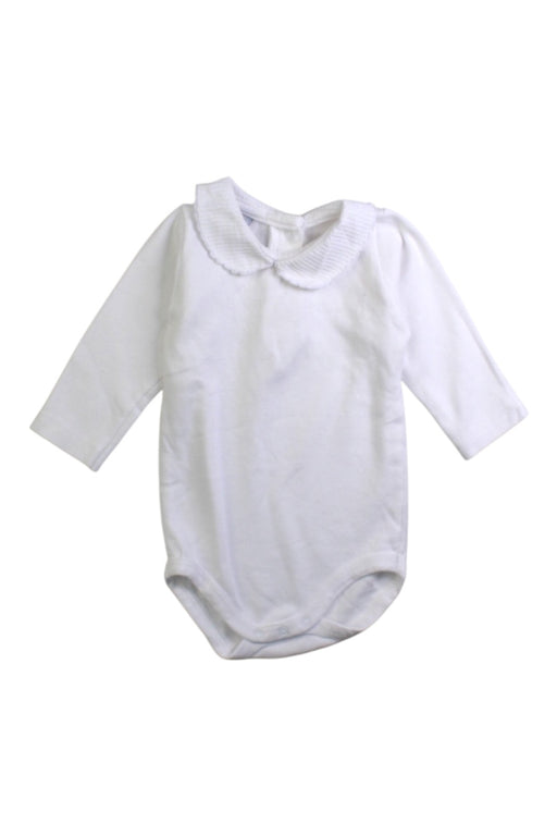 A White Long Sleeve Bodysuits from Babidu in size 3-6M for neutral. (Front View)