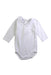 A White Long Sleeve Bodysuits from Babidu in size 3-6M for neutral. (Front View)