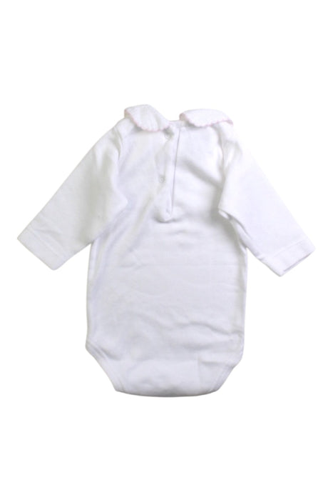 A White Long Sleeve Bodysuits from Babidu in size Newborn for girl. (Back View)