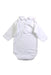 A White Long Sleeve Bodysuits from Babidu in size Newborn for girl. (Back View)