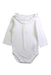 A White Long Sleeve Bodysuits from Janie & Jack in size 3-6M for girl. (Front View)