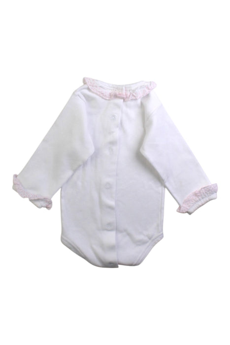 A White Long Sleeve Bodysuits from Babidu in size 3-6M for girl. (Back View)