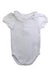 A White Short Sleeve Bodysuits from Janie & Jack in size 0-3M for girl. (Front View)