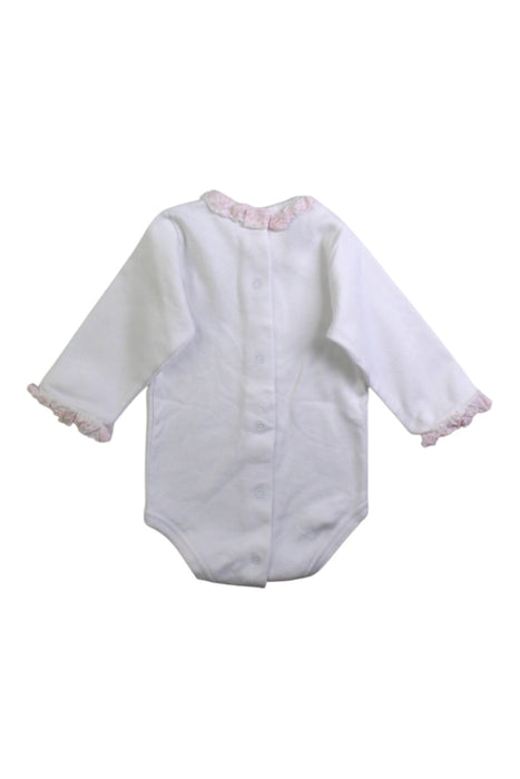 A White Long Sleeve Bodysuits from Babidu in size 0-3M for girl. (Back View)