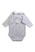 A White Long Sleeve Bodysuits from Babidu in size Newborn for neutral. (Back View)