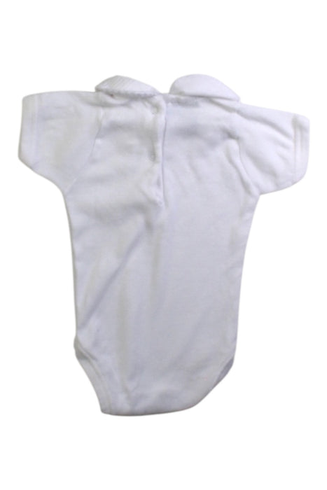 A White Short Sleeve Bodysuits from Babidu in size Newborn for neutral. (Back View)